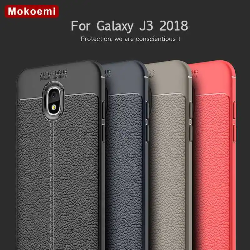 

Mokoemi Fashion Lichee Pattern Shock Proof Soft 5.0"For Samsung Galaxy J3 2018 Case For Samsung Galaxy J3 2018 Phone Case Cover