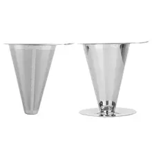 Многоразовые Нержавеющая сталь Кофе держатель фильтра Чай Кофе Воронка-дриппер для Кофе сетки StrainerFunnel металлический сетчатый фильтр для кофе, чая корзина