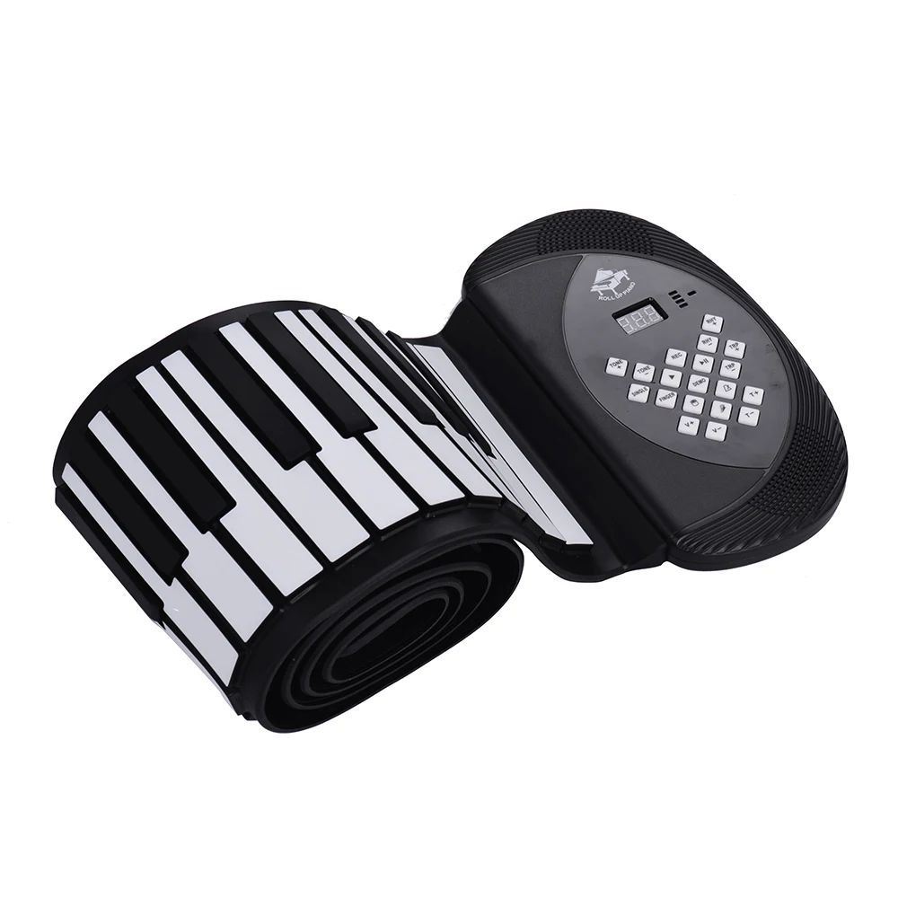 

88 Keys MIDI Roll Up Piano Electronic Silicon Keyboard Built-in Stereo Speaker 1200mA Li-ion Battery Support BT Connection