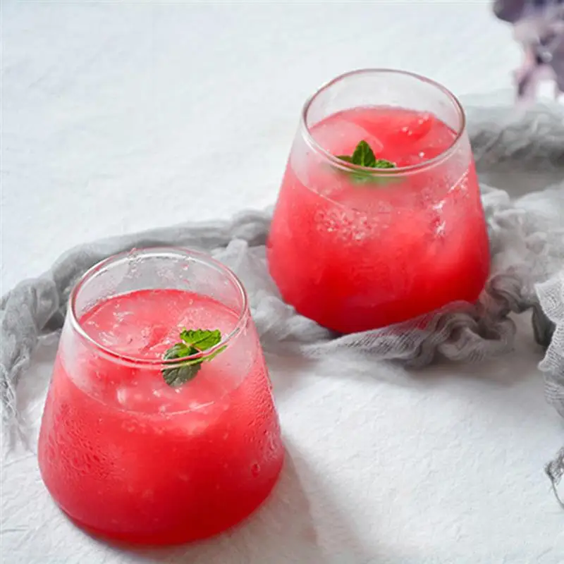 2pcs Glass Cold Hot Drinking Coffee Mugs Frozen Water Ice Cream Cocktail Juices Milk Cola Wine Beer Glass Cup Tea Coffee Mugs