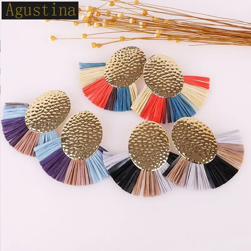 

Tassel Earrings Fashion Women Boho Drop Big Long Earring Handmade Statement Bohemian Luxury Dangle Earring Rattan Jewelry 2019