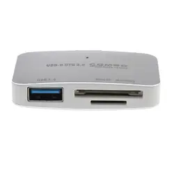 Dovewill USB3.0 Micro USB Combo USB кардридер с OTG для TF/SD ноутбука Серебро