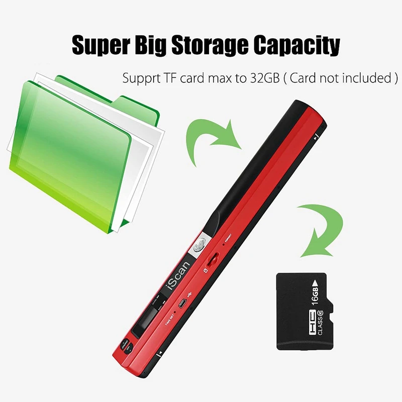 

Portable Handheld Mobile Document barcode Scanner 900 Dpi Usb 2.0 Lcd Display Support Jpg / Pdf Format Selection barkod film#15