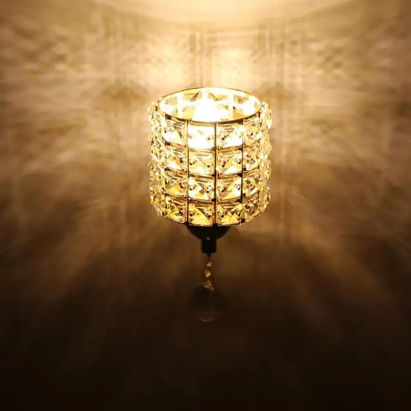 

Wall Sconce Crystal Wall light Led Crystal Wall Lamp for Bedroom Corridor Living Room AC85-250V E14 Socket (No Bulb Included)