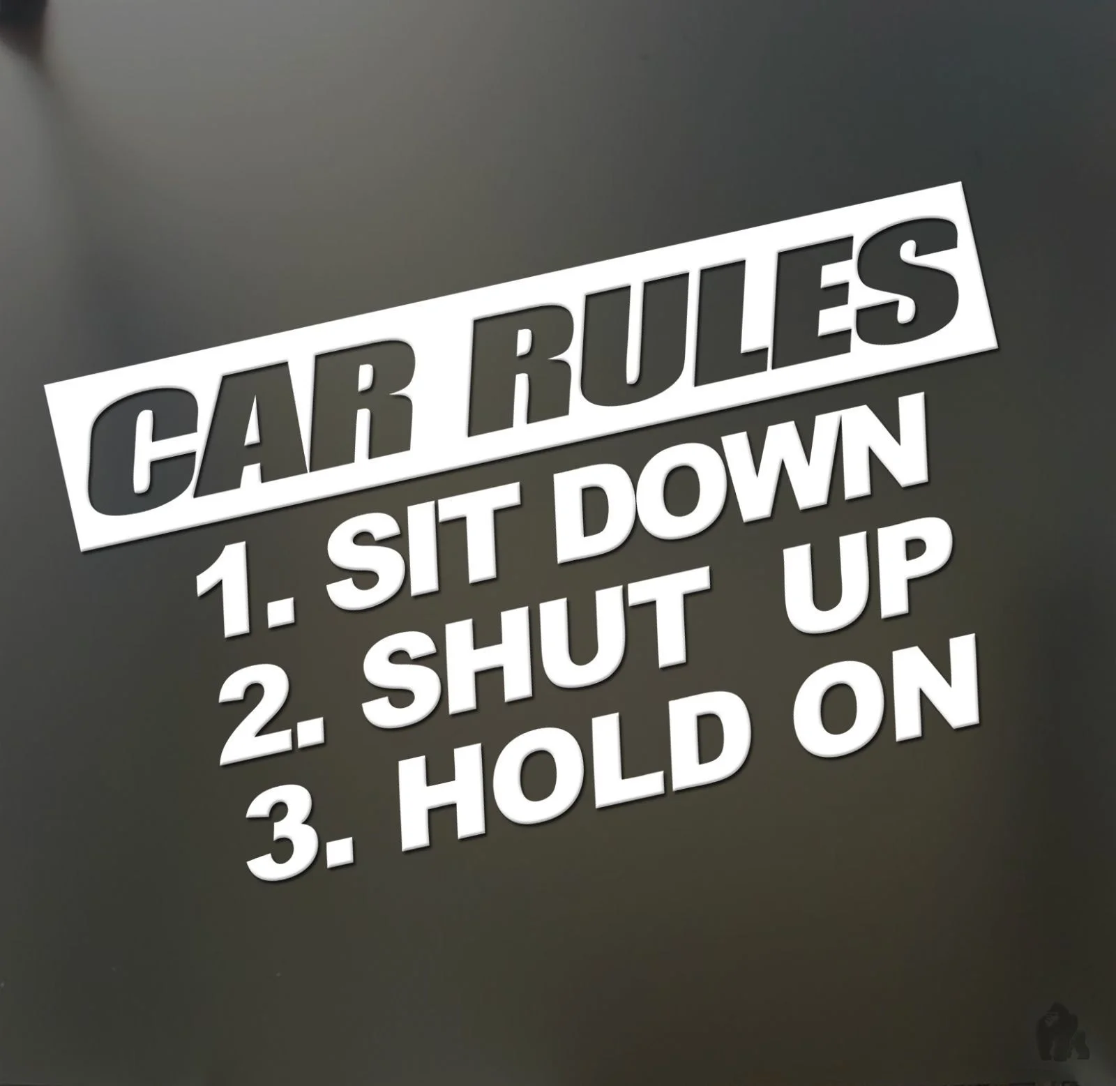 Rules Sticker Sit Down Hold on Shut Up Funny Jdm Lowered Window Decal