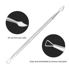 هلام مسمار البولندية مسمار الفن أداة إزالة مزدوجة ينتهي الفولاذ المقاوم للصدأ مثلث بشرة مقشرة مكشطة انتهازي الجلد الميت إزالة(China)