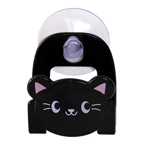 

New Modish Goodly Soap Sponge Suction Drying Holder Home Kitchen Bathroom Rack Black cat