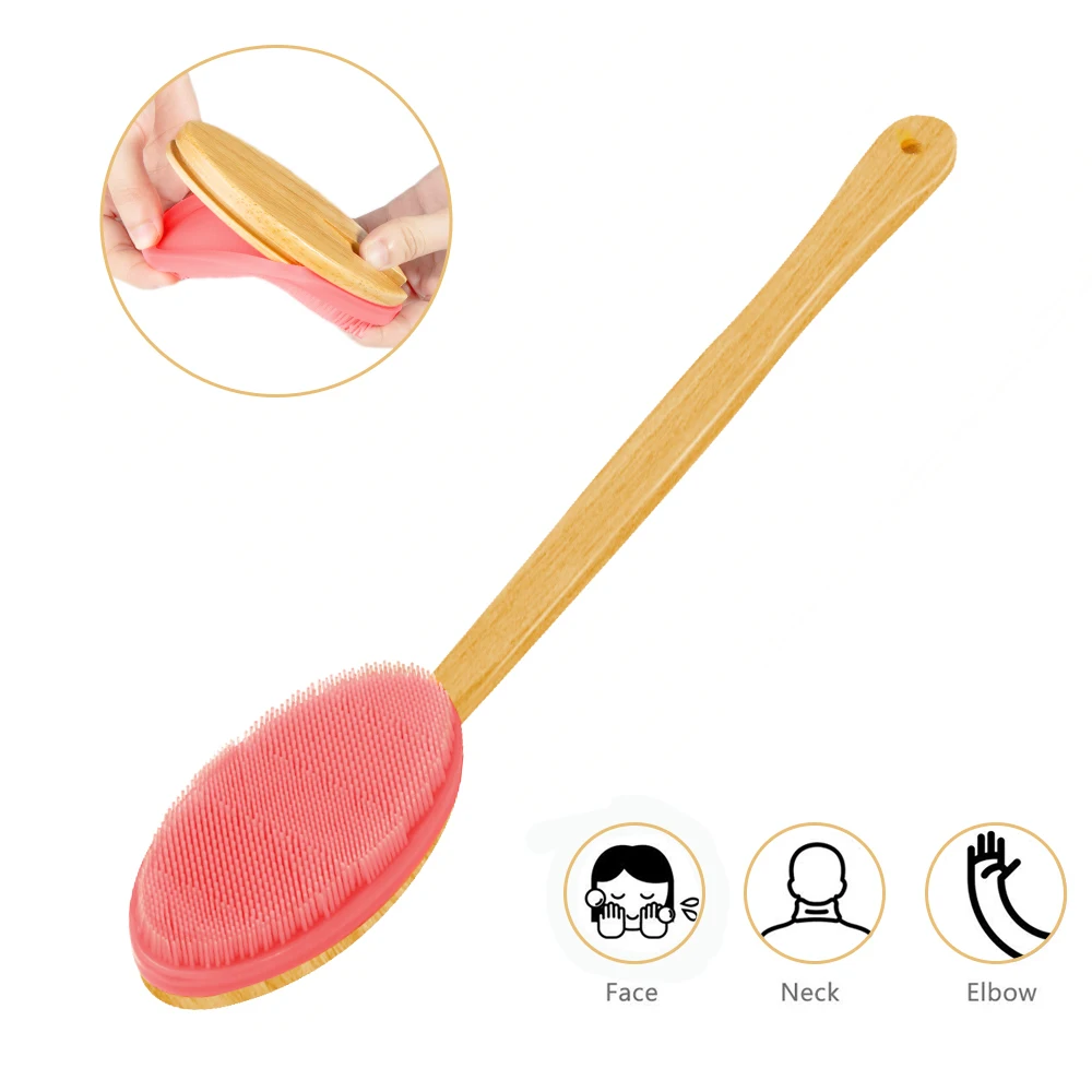 Soft Silicone Body Brush Long Handle Shower Brush Body Scrub Bath Brush For Back Scrubber Exfoliating Bathroom Products - Bath Brushes, Sponges Scrubbers - AliExpress Soft Silicone Body Brush Long Handle Shower Brush Body Scrub Bath Brush For Back Scrubber Exfoliating Bathroom Products - Bath Brushes, Sponges Scrubbers - AliExpress