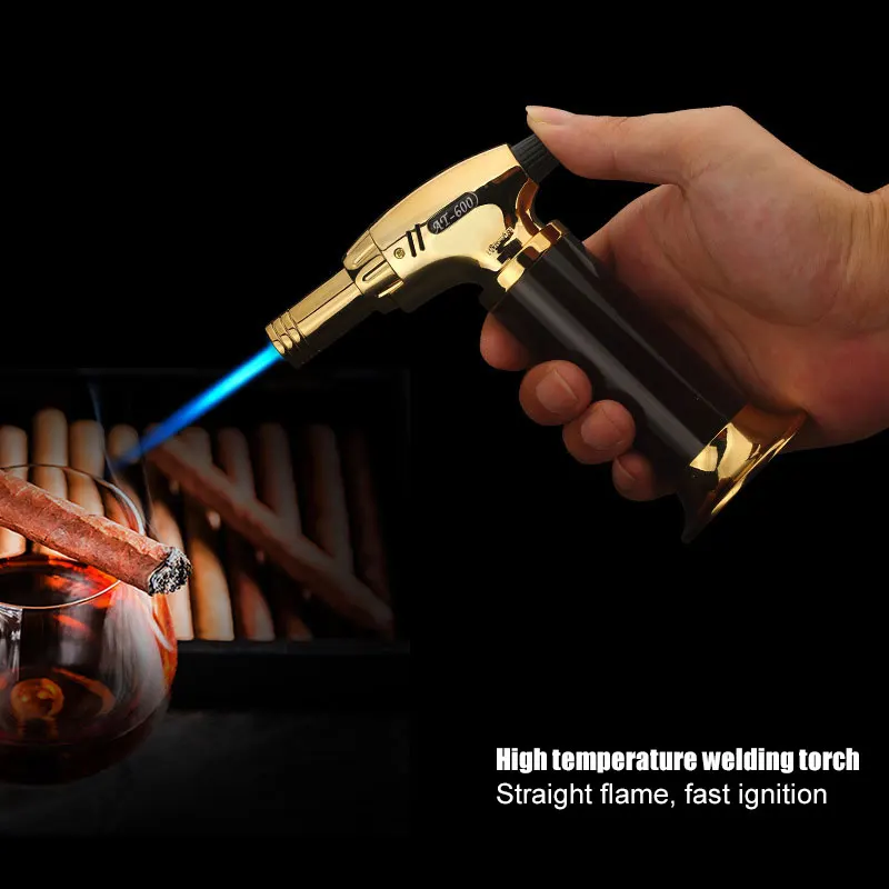 

BBQ Lighter Cigar Torch Turbo Lighter Jet Butane Gas Cigarette Spray Gun Windproof Metal Pipe Lighter For Kitchen X