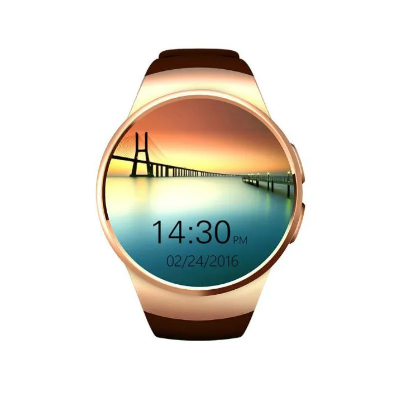 

Full Round Screen Bluetooth4.0 Smartwatch Support SIM TF Card Permanent Calendar Watch Sleep Monitor Heart Rate for Android