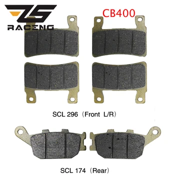 

ZS Racing For Honda CB400 CB 400 2004 2005 2006 2007 2008 2009 2010 set Motorcycle Front Disc Brake Pads and Rear Disc Brake Pad