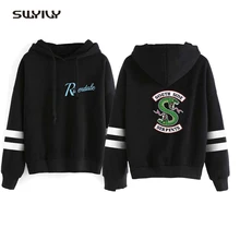 SWYIVY RIVERDALE Women's Hooded New Plus Velvet Winter Fashion Famele Casual Pullover Hooded Sweatershirt Serpents Green Snake SWYIVY RIVERDALE Women's Hooded New Plus Velvet Winter Fashion Famele Casual Pullover Hooded Sweatershirt Serpents Green Snake