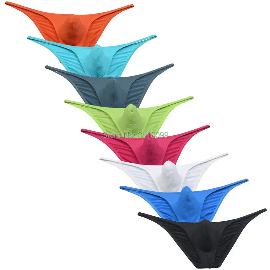 

Men's Second Skin Feel Cheeky Pouch Briefs Bulge Underpants Brazilian Full Pucker Panty Shorts