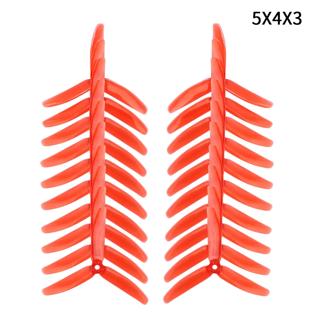 

JMT New Arrival 10 Pairs Kingkong 5040 5x4x3 3-Paddle CW CCW Clear Single Color Propellers For FPV Racer F19466