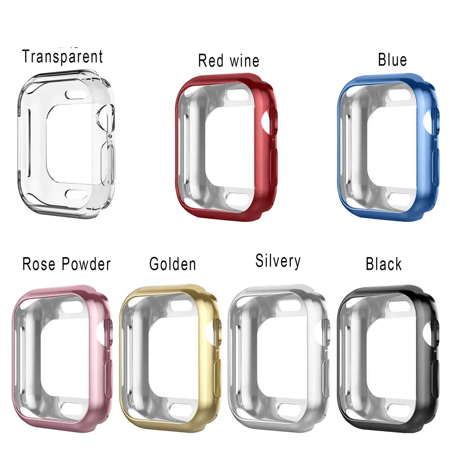 Watch accessories for Apple Watch Case Series 4 3 2 1 Soft Slim TPU Screen Protector All-around Ultra-thin Cover for iWatch 42/4