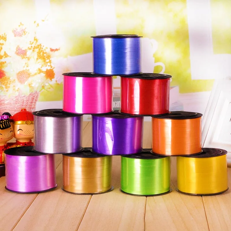 

5MMX100 Yard Balloon Rope Foil Balloon Laser Black Rose Gold Ribbon Wedding Birthday Party Decoration Air Balloon Strings Ribbon