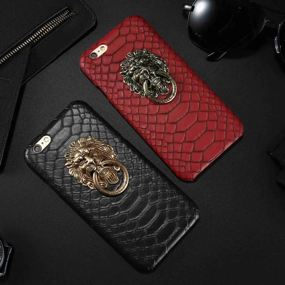 KISSCASE сексуальный чехол с кольцом и держателем льва Для iPhone X 6 6s 7 8 PU Кожаные чехлы