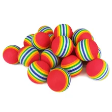 Doutop Pratica pallina da golf uretano palla 30 pezzi set allenamento indoor Pratica Golf arcobaleno colorato arcobaleno dei colori(China)