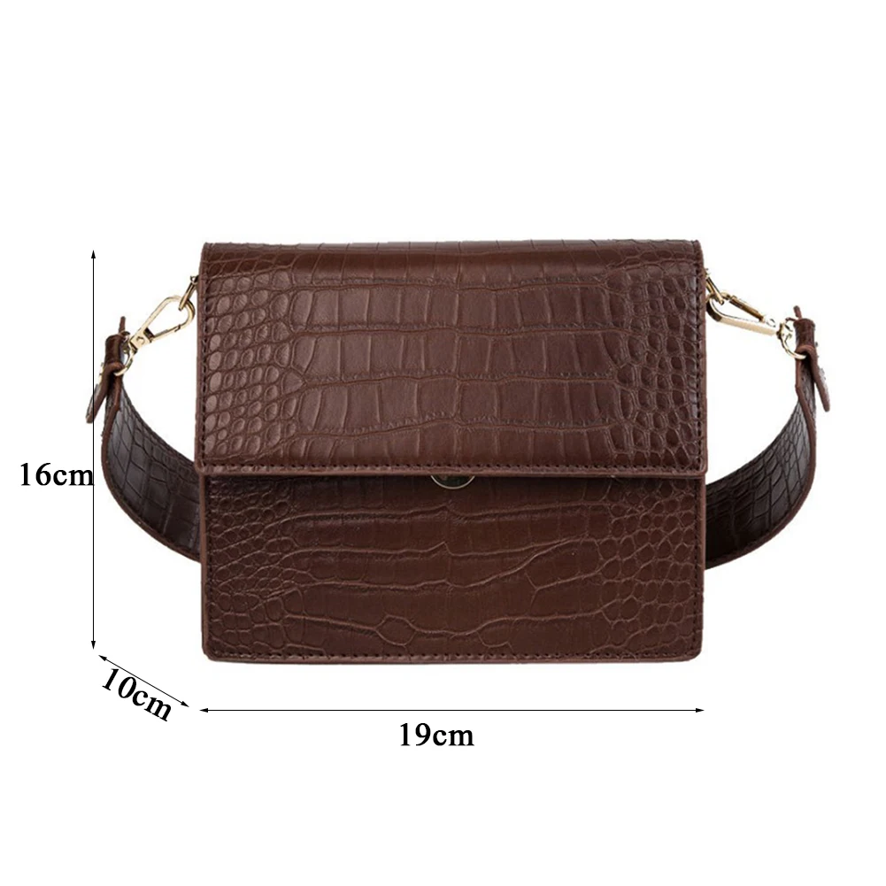 أزياء المرأة بو الجلود التمساح نمط حقائب اليد الفاخرة العلامة التجارية خمر تمساح الكتف Crossbody حقيبة سستة حمل مخلب
