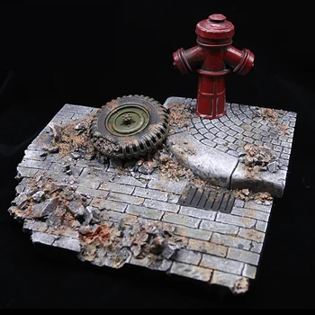 

Artificial Plastic World War Ⅱ European Streets Waste Station Model Toy for 1:6 Soldiers Model Action Figures Toy