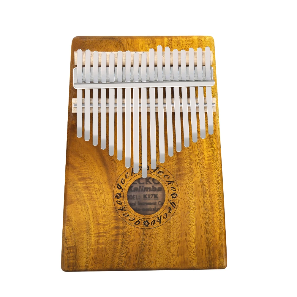 GECKO портативный Kalimba Mbira Sanza 17 клавиш C Tune Thumb фортепиано с Мелодия наклейка музыкальная нотация Koa дерево из красного дерева