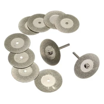 

10pcs Premium Diamond Rotary Saw Cutting Discs Set + 2pcs Connecting Shanks