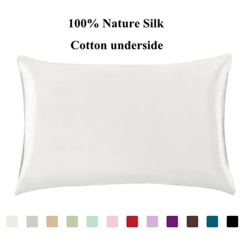 

Silk Pillowcases One Side Free Shipping 100% Mulberry Pillow Case with Hidden Zipper for Hair and Skin Hypoallergenic20