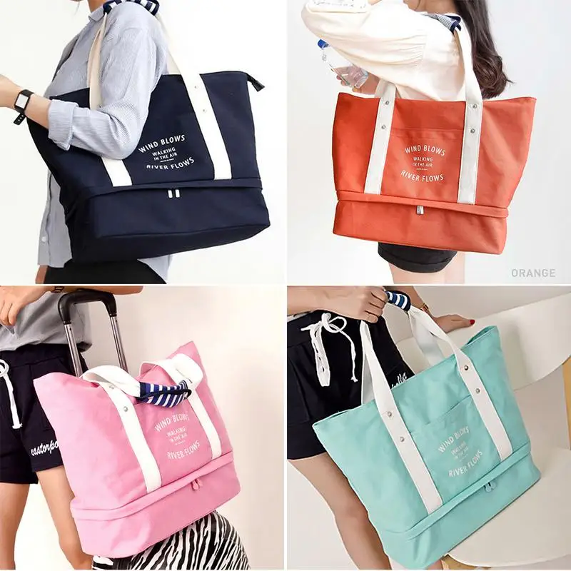 السفر واق من المطر حقيبة اليد ل في الهواء الطلق قصيرة السفر أكياس كبيرة الأمتعة للنساء الرجال المنظم دعوى التعبئة حقيبة عطلة نهاية الأسبوع ح...