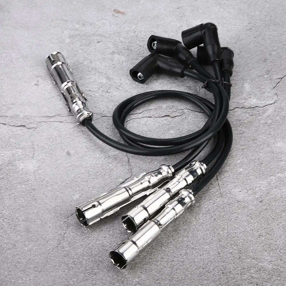 

4 pcs/set Ignition wire Saw Engine For SEAT AROSA INCA VW CADDY LUPO POLO Variant CLASSIC Motor Accessories ABS Black