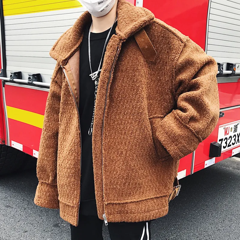 

Winter New Coat Men's Cotton Thick Warm Fashion Jacket Man Retro Simple Solid Color Casual Loose Outwear Male Clothes M-2XL
