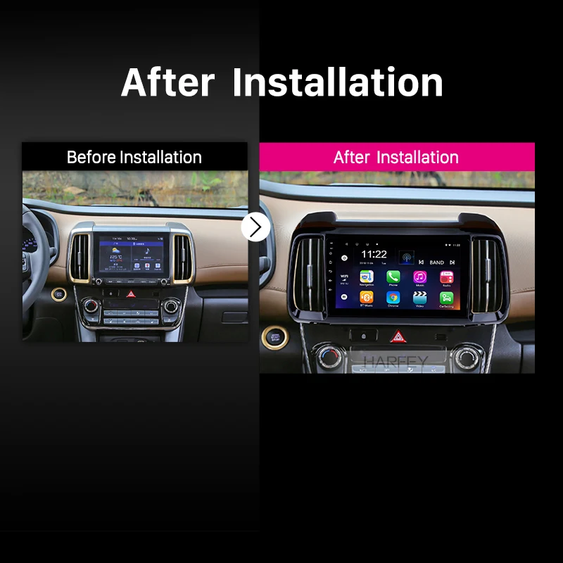 Cheap Harfey for 2018 Hyundai IX35 Android 8.1 9" Touchscreen Radio GPS Navigation Bluetooth 3G Wifi SWC car multimedia player Digital 3