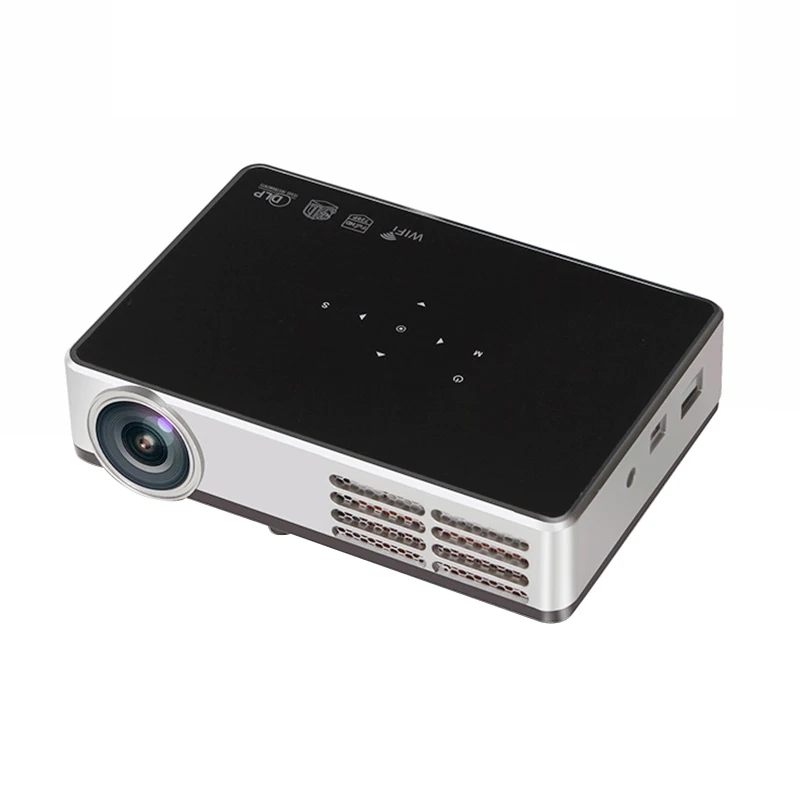

Portable Android Handle Dlp600W Wifi Home Theater Hd Mini Smart Projector With Wired Sync Display For Iphone(Eu Plug)