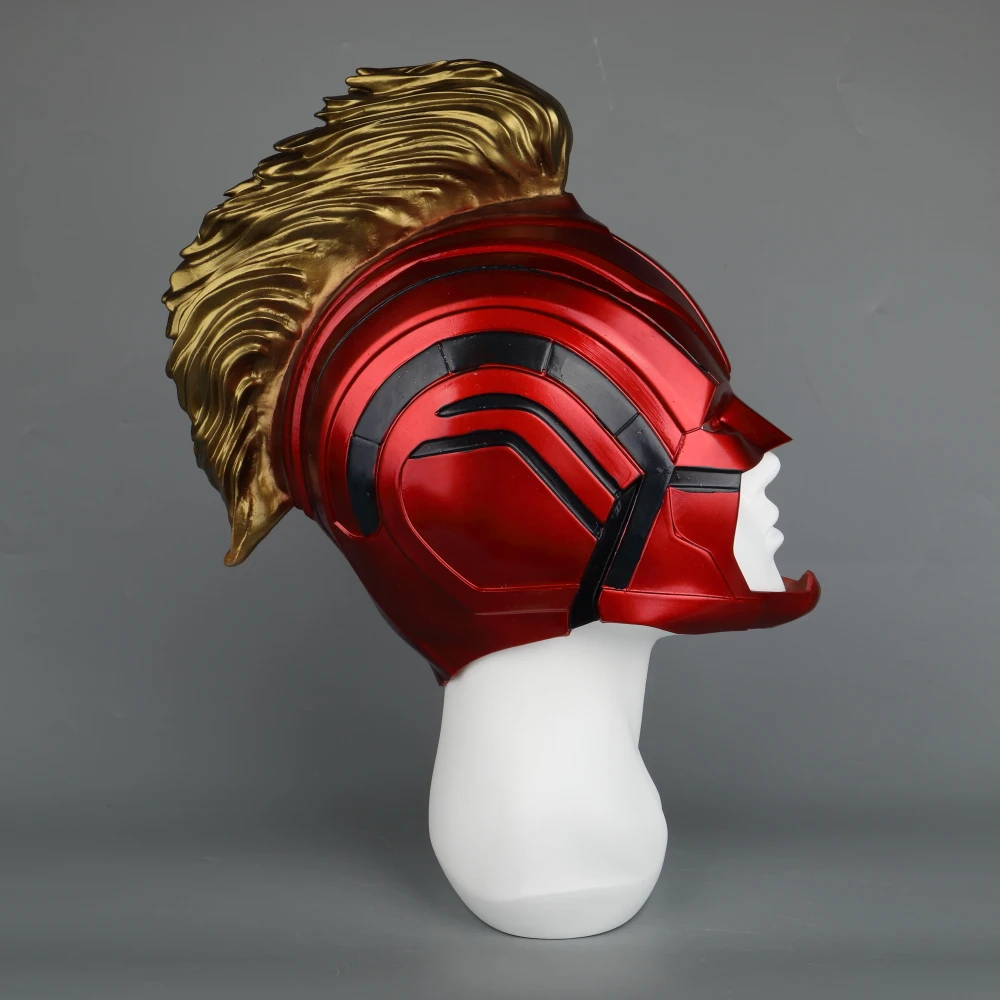 Шлем из ПВХ Марвел Капитан Carol Danvers Супергерой маска Женский шлем для косплея костюм Хэллоуин вечерние реквизит
