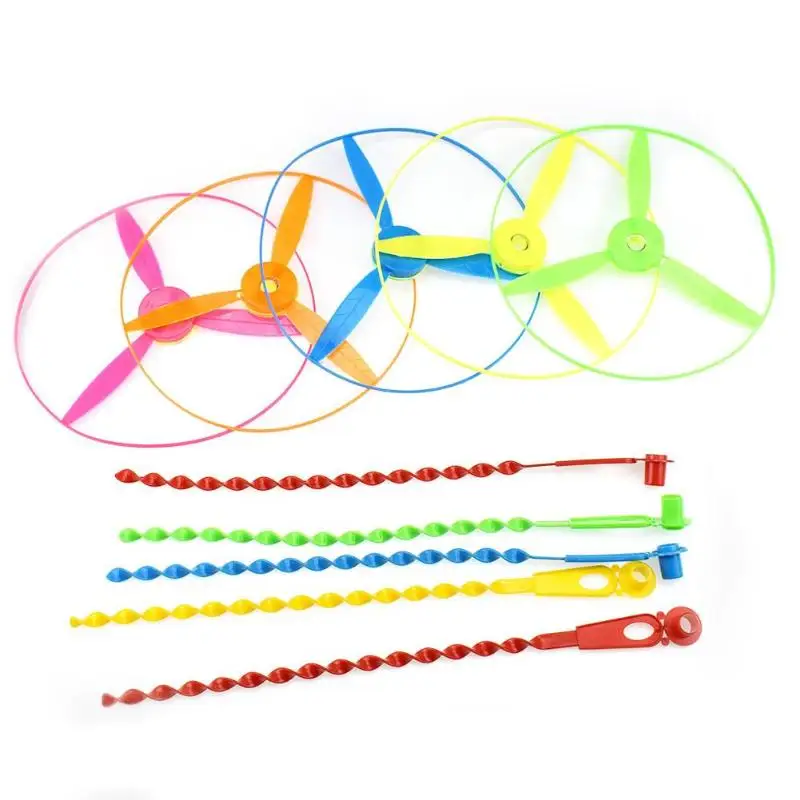 Дети 1/20 штук Игрушка Летающая Тарелка с светильник детский Сказочный летающая тарелка бамбуковая Стрекоза вертолетов для мальчиков и девочек, детские игрушки, игры на открытом воздухе