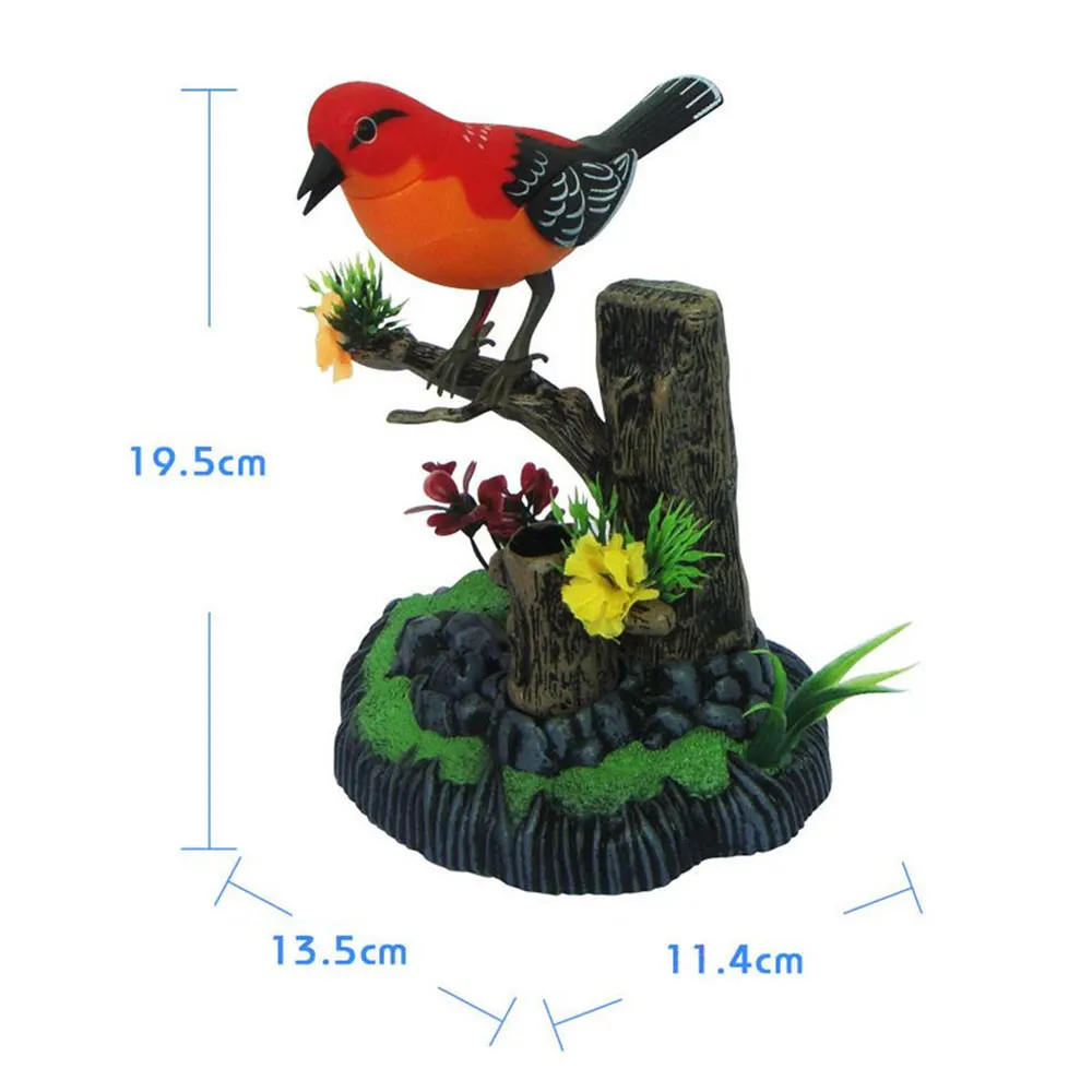 

Sound Voice Control Electric Bird Pet Toy Electric Simulation Induction Bird Cage Birdcage Kids Toy Gift Garden Ornaments