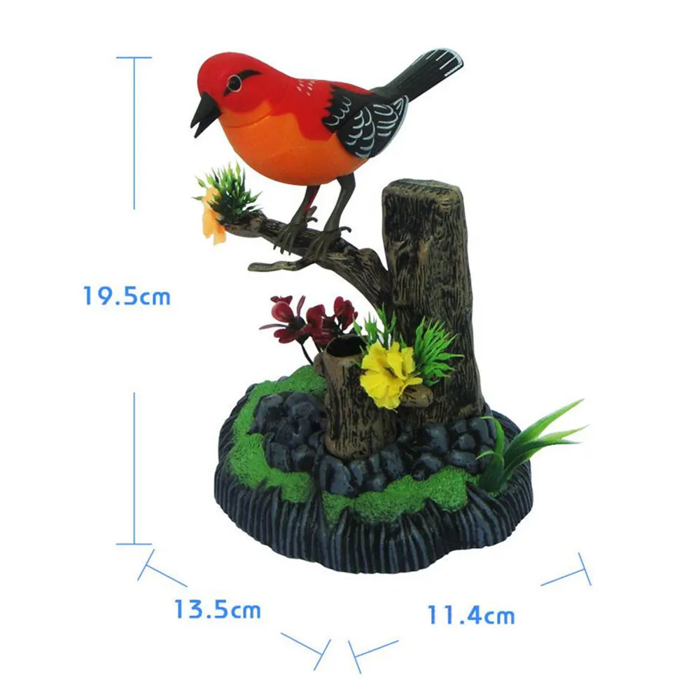 Звуковой с голосовым управлением электрическая птица домашнее животное игрушка электрическая симуляция Индукционная птица птичьи клетки