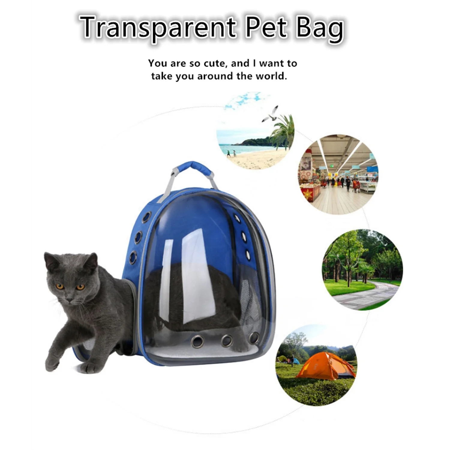 Прозрачная космическая капсула для собак и кошек, дышащая сумка на плечо, переносная сумка для собак и кошек