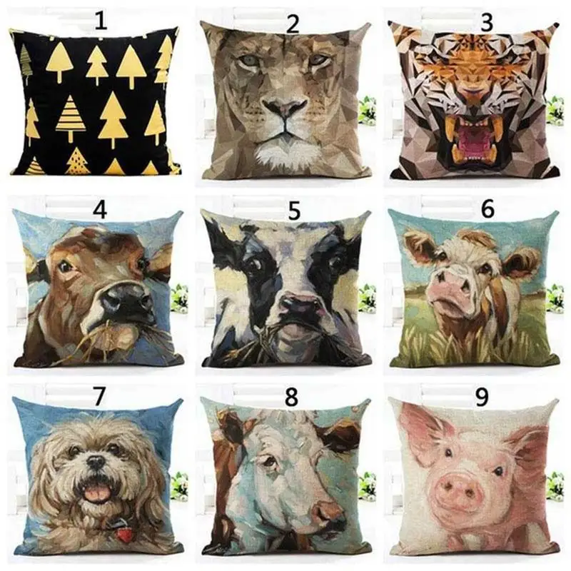 

1 Piece Of Animal Picture Pillowcase New Linen Pillowcases For Pillows For Home Hotel Articoli Per La Casa Federa Cuscino New