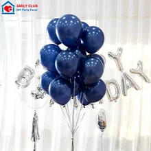Премиум качество латексный воздушный шарик металлик 20P 50P 100P 12 дюймов 10 дюймов синие латексные шары, гелий, товары для свадьбы, дня рождения