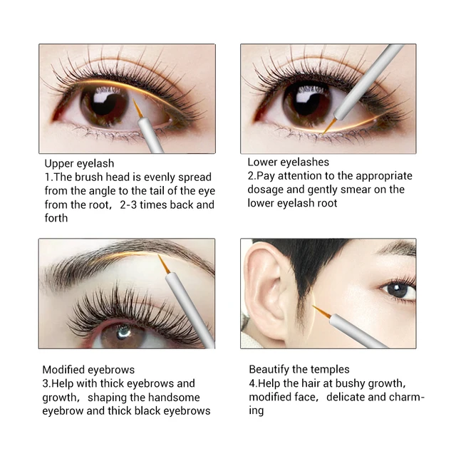 BREYLEE Eyelash Rapid Growth Serum Eyelash Enhancer Eye Lash Treatment Liquid Longer Fuller Thicker Eyelash Makeup Eye Care