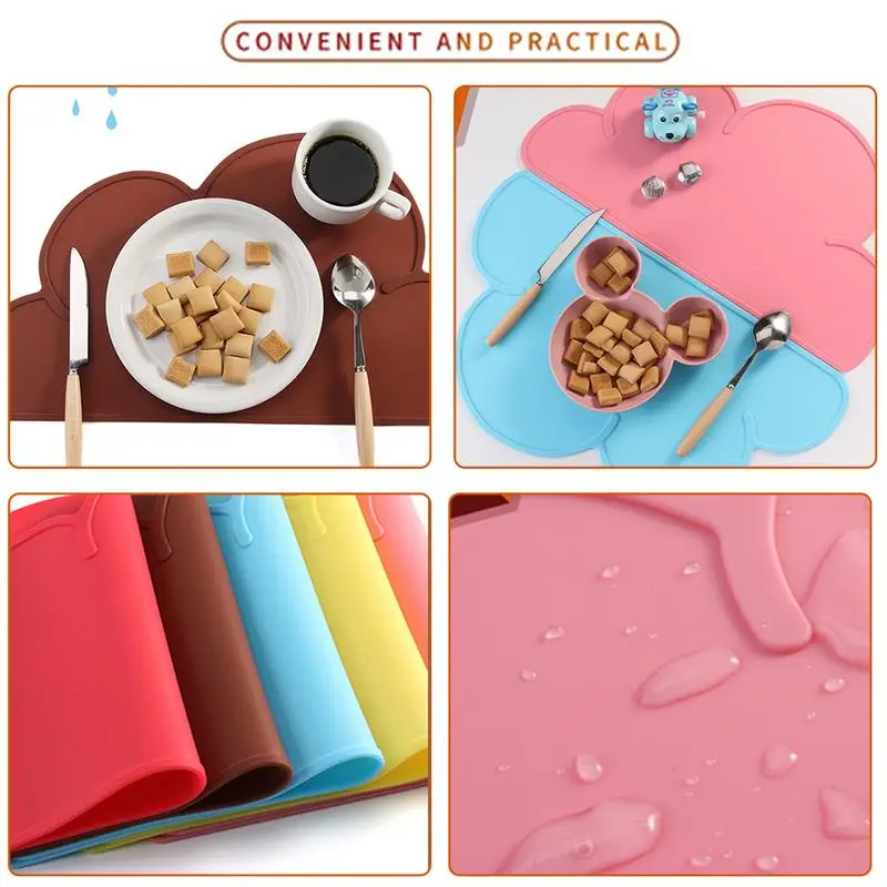 Cloud Shaped Silica Gel Heatproof Placemat For Babies Toddlers And Kids Cloud Shaped Silica Gel Heatproof Placemat For Babies Toddlers And Kids