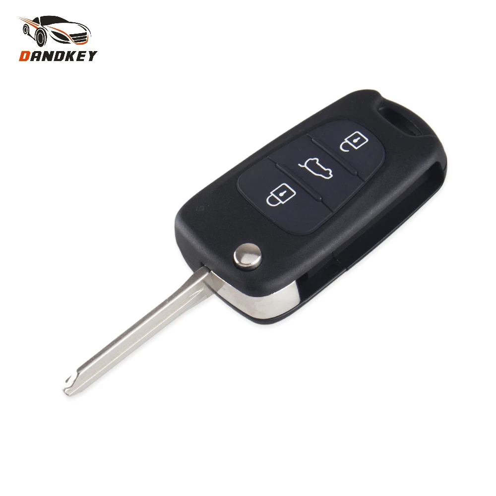 

Dandkey Flip Folding For Hyundai Avante I30 IX35 Kia K2 K5 Sorento Sportage 3 Button New Car Key Shell Case Fob Cover key shell