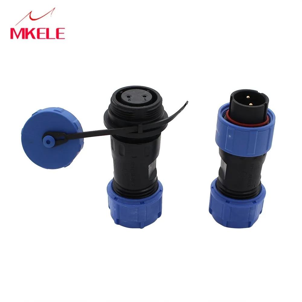 SP17 2 P Waterdichte Connector Pin In-lijn Socket Luchtvaart Connector Male Plug & Vrouwelijke Socket Pin Copper Housing