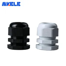 10 шт. M30x1.5 водонепроницаемый кабельный сальник черный, белый цвет Ip68 Пластик разъем нейлоновые кабельные сальники винтовые соединения для 16-21 мм кабель
