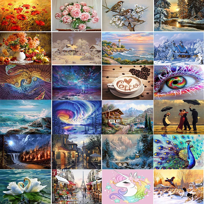 

5D Diamond Embroidery Dolphin Scenery Cross Stitch DIY Diamond Painting landscape Diamond rhinestones Home Decor love gift
