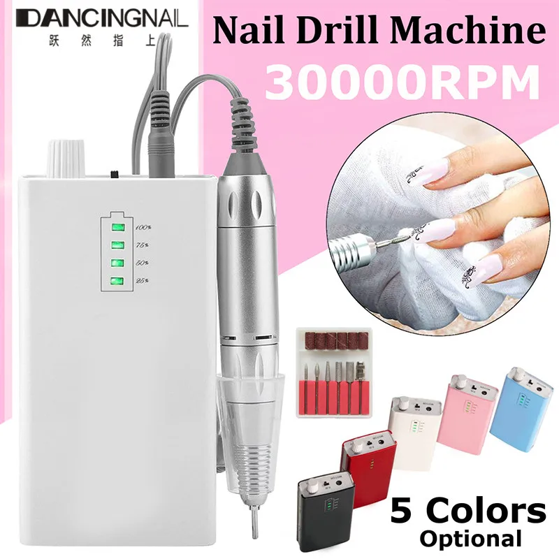 

30000RPM Nail Manicure Machine Acrylic Electric Manicure Apparatus Portable Nail Art Equipment Decorations for Nails