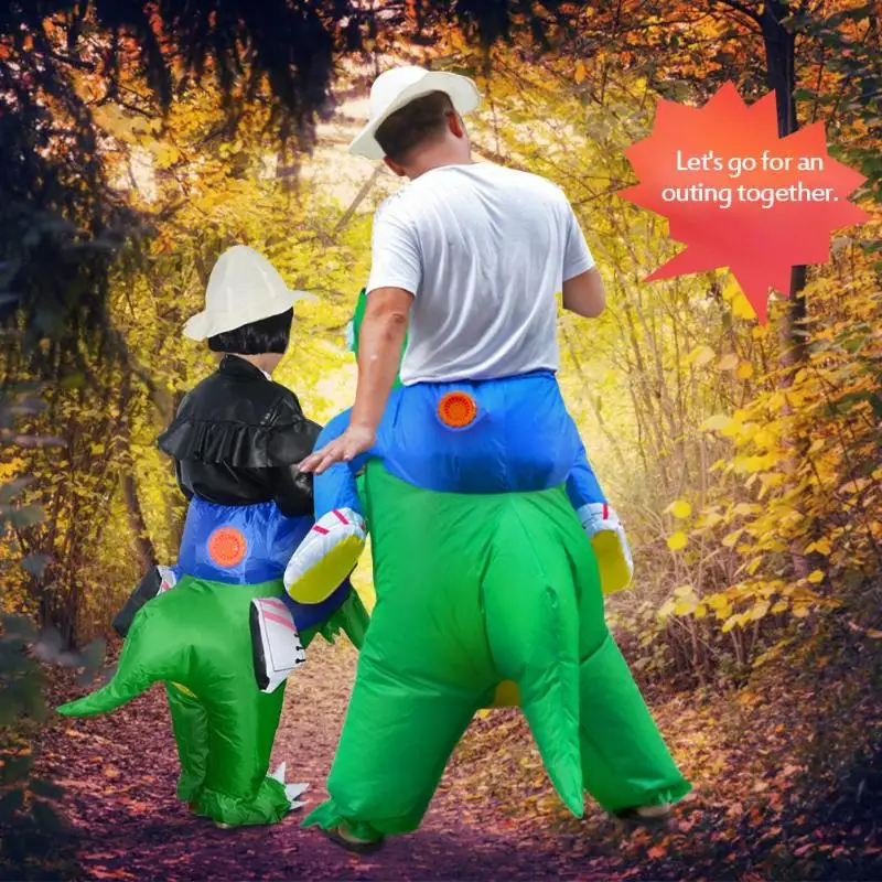 

2018 Dinosaur Costume Women Men Dinosaur Toys Inflatable Costumes Dino Funny Party Animal Cosplay Halloween Costume for Kids