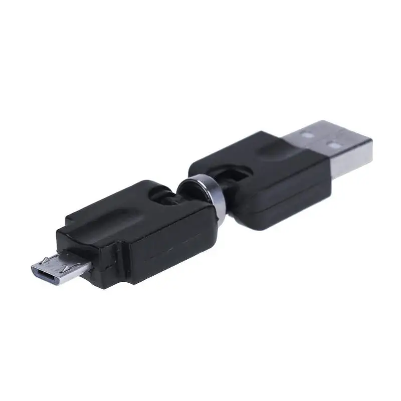 

360 Degree Rotary Knob USB2.0 Male to Mini USB Male Converter Adapter