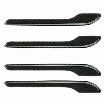 

For Tesla Model 3 Black Carbon Fiber Side Doors Handle Covers Trim Sticker 4PCS