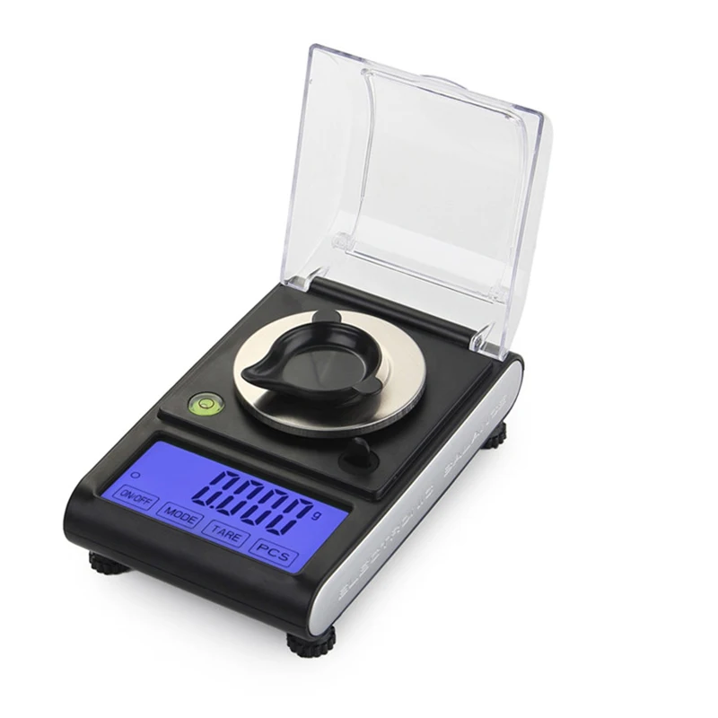 Diamantes em Ouro Balança de Bolso Digital de Pesagem 0.001g de Precisão Imprensa Escalas Jóias Eletrônico 50g – 0.001 Germe Medicinais Balan Lcd